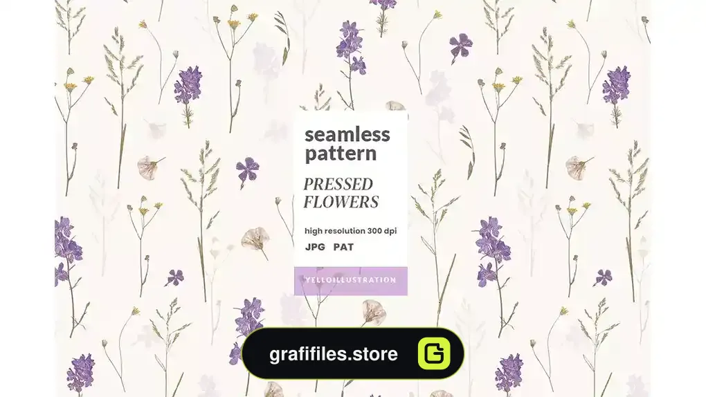 پترن گل Pressed Flowers