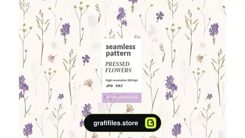 پترن گل Pressed Flowers