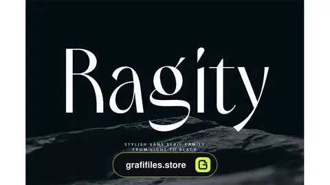فونت انگلیسی مدرن Ragity - Stylish Sans (7 FONTS)
