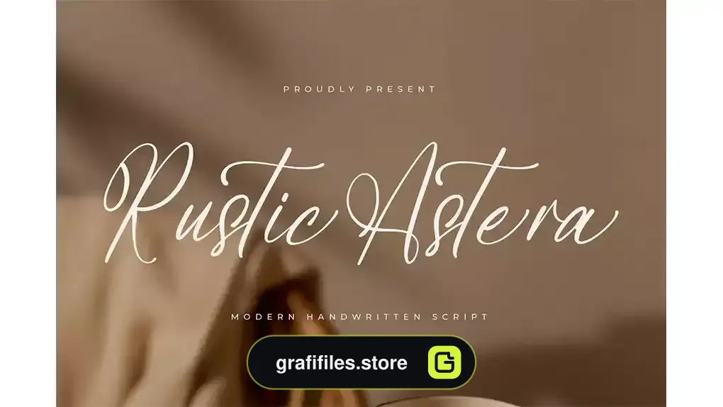 فونت انگلیسی دست نویس Rustic Astera Modern Handwritten Script