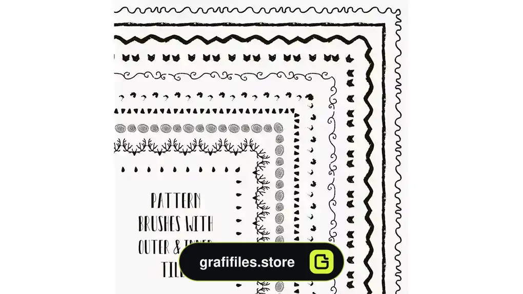 براش ایلوستریتور Seamless pattern brushes collection