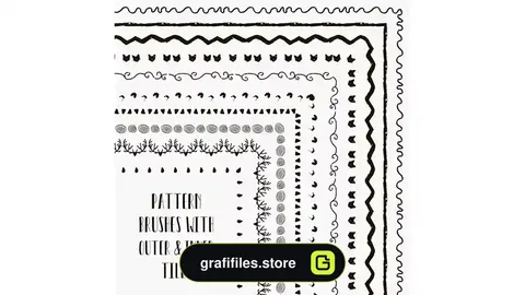 براش ایلوستریتور Seamless pattern brushes collection