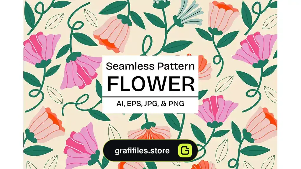 پترن گل Simple Flower Pattern