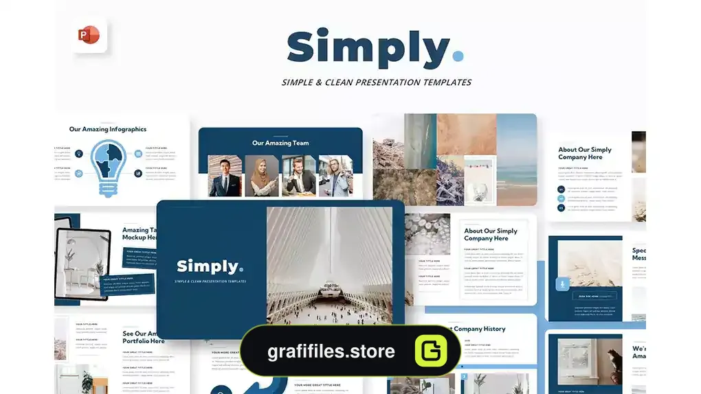 قالب پاورپوینت تجاری Simply Simple Business PowerPoint Template