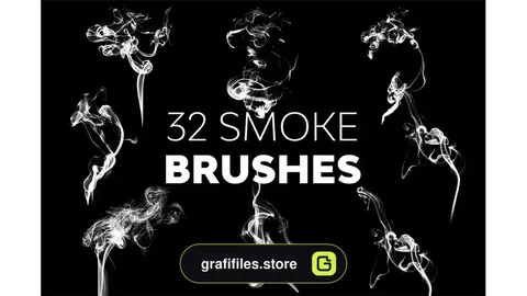 دانلود 32 براش دود فتوشاپ Smoke Brushes