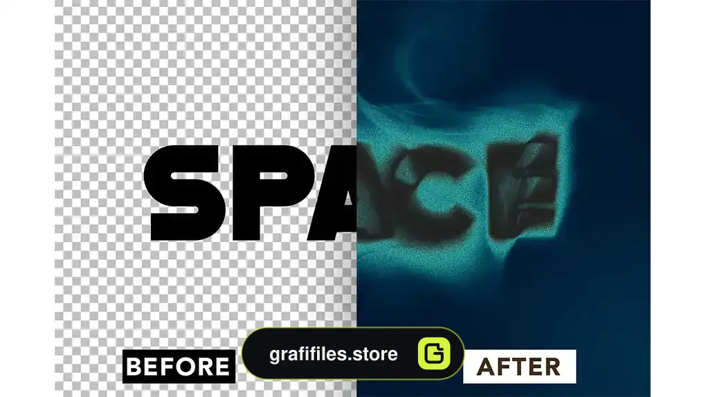 افکت متن دودی Smoky Text Effect
