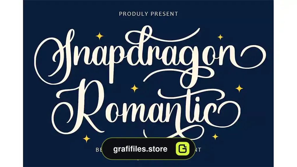 فونت انگلیسی دست نویس Snapdragon Romantic - Florish Script Font