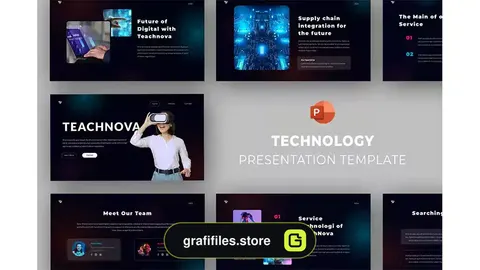 قالب پاورپوینت تکنولوژی Technology Presentation Template - TeachNova