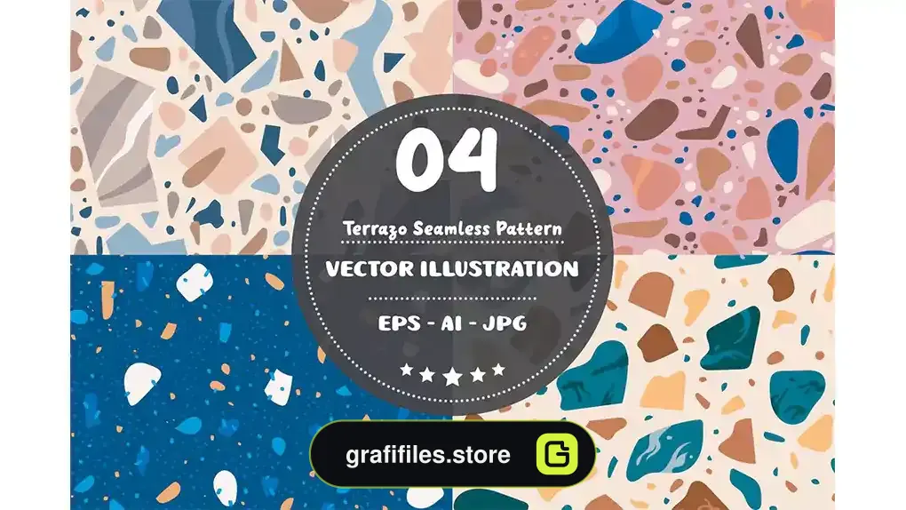 پترن فانتزی Terrazzo Motif Seamless Pattern