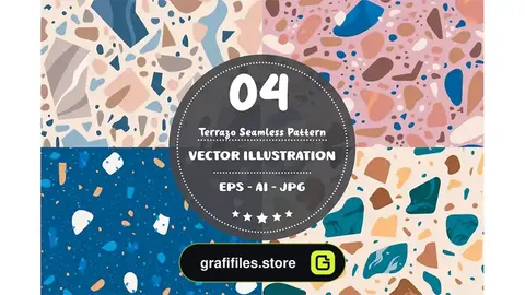 پترن فانتزی Terrazzo Motif Seamless Pattern
