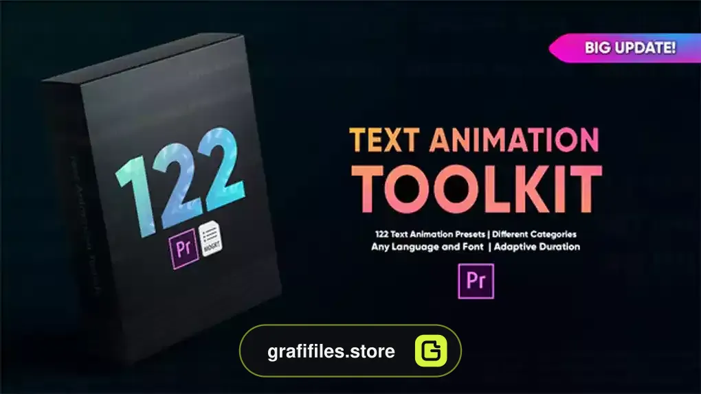 پروژه پریمیر انیمیشن متن Text Animation Toolkit