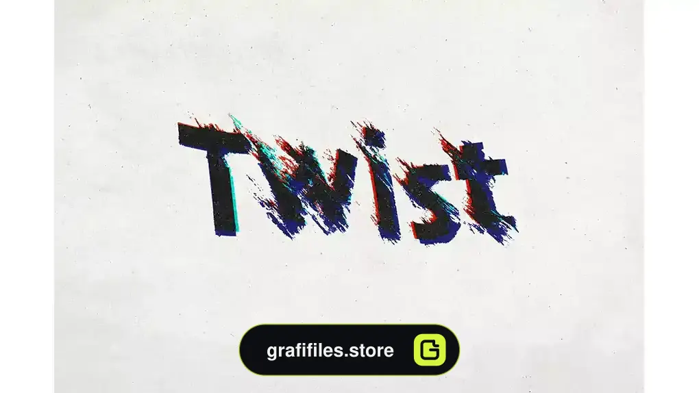 افکت متن اعوجاج Twist Distortion Editable Text Effect