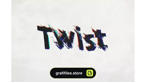 افکت متن اعوجاج Twist Distortion Editable Text Effect