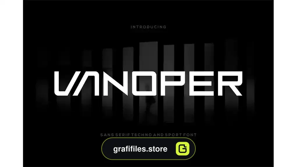 فونت انگلیسی مدرن Vanoper - Sans Serif Techno And Sport Font