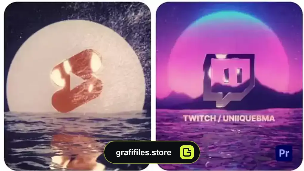 پروژه پریمیر نمایش لوگو با آب Water Logo Premiere Pro