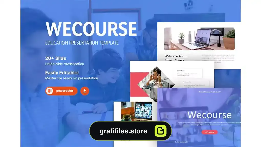 قالب پاورپوینت آموزشی Wecourse – Course Powerpoint Template