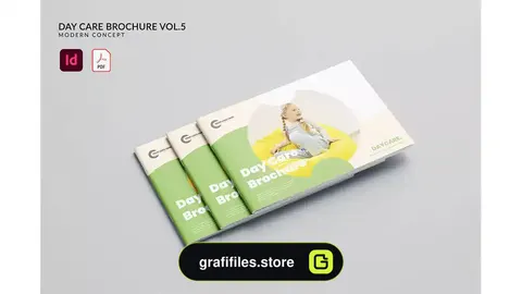 قالب ایندیزاین بروشور مراقبت روزانه Day Care Brochure Vol.5