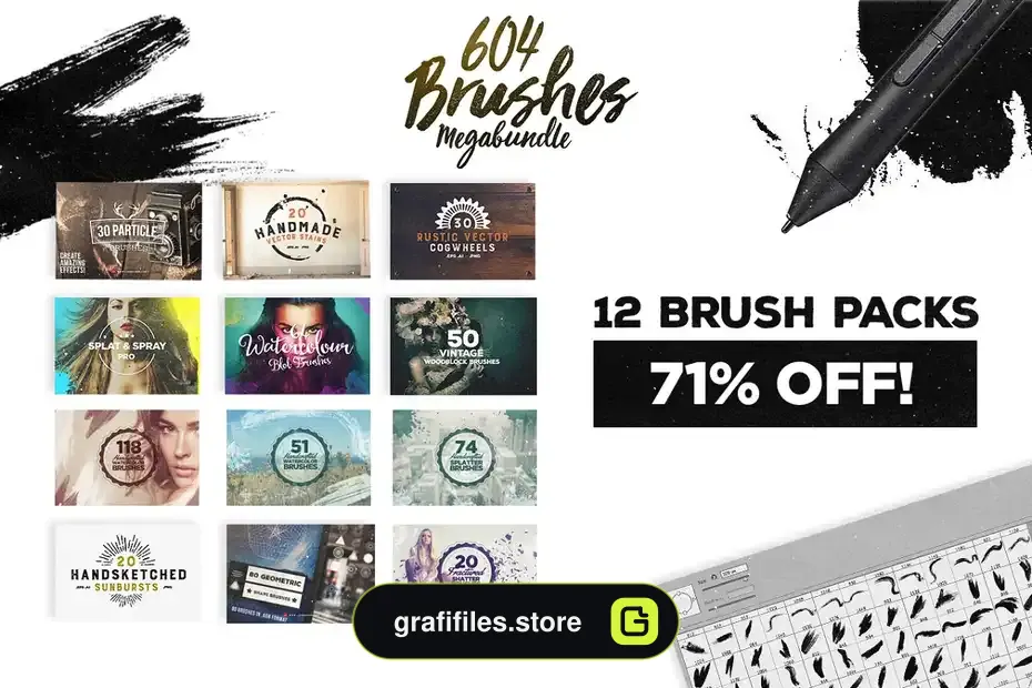 براش فتوشاپ Photoshop Brushes Megabundle - 1