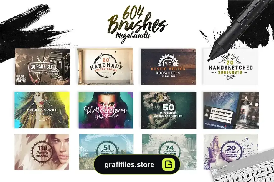 براش فتوشاپ Photoshop Brushes Megabundle - 3
