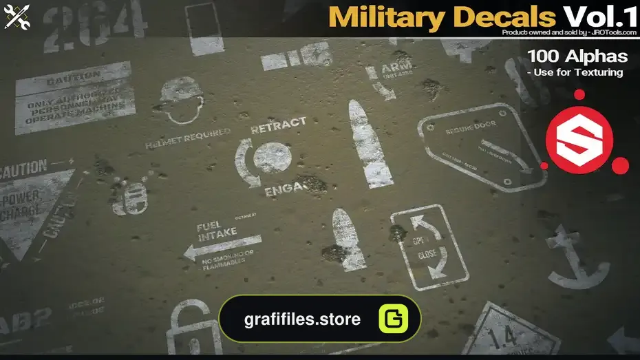 دانلود برچسب و علائم نظامی Military Decals Vol.1 - 2 برچسب و علائم نظامی - 1