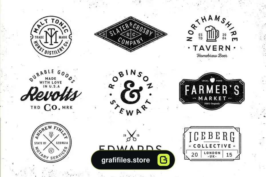 طرح لایه باز لوگو Logo/Badge Templates Vol.4