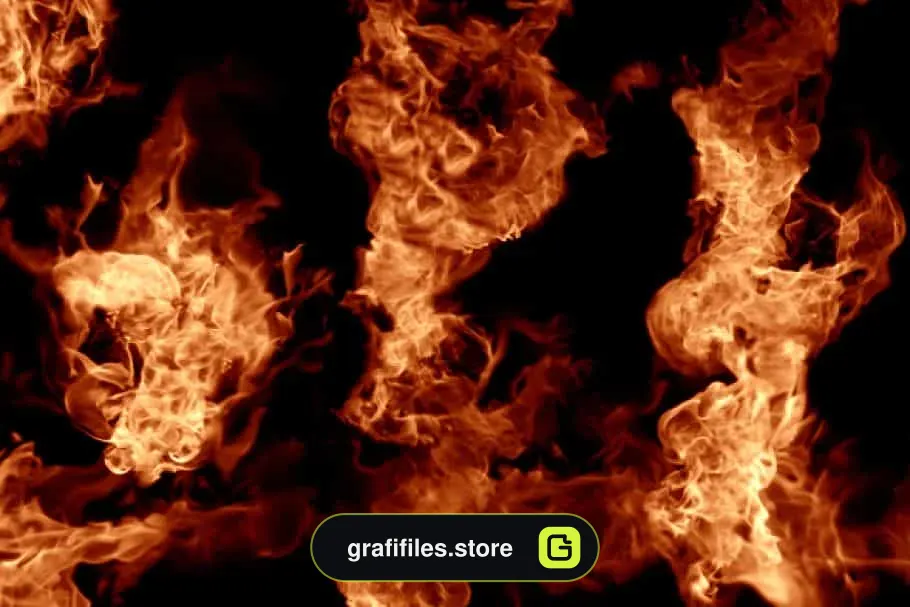 براش آتش فتوشاپ Fire & Flames Brushes - 1