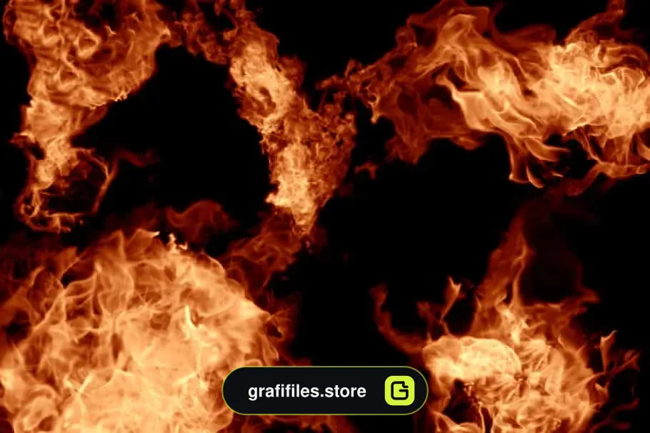 براش آتش فتوشاپ Fire & Flames Brushes - 3