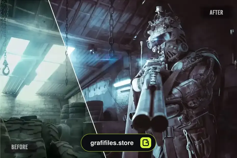 پریست اصلاح رنگ سایبرپانک Cyberpunk LUTs Pack - 7