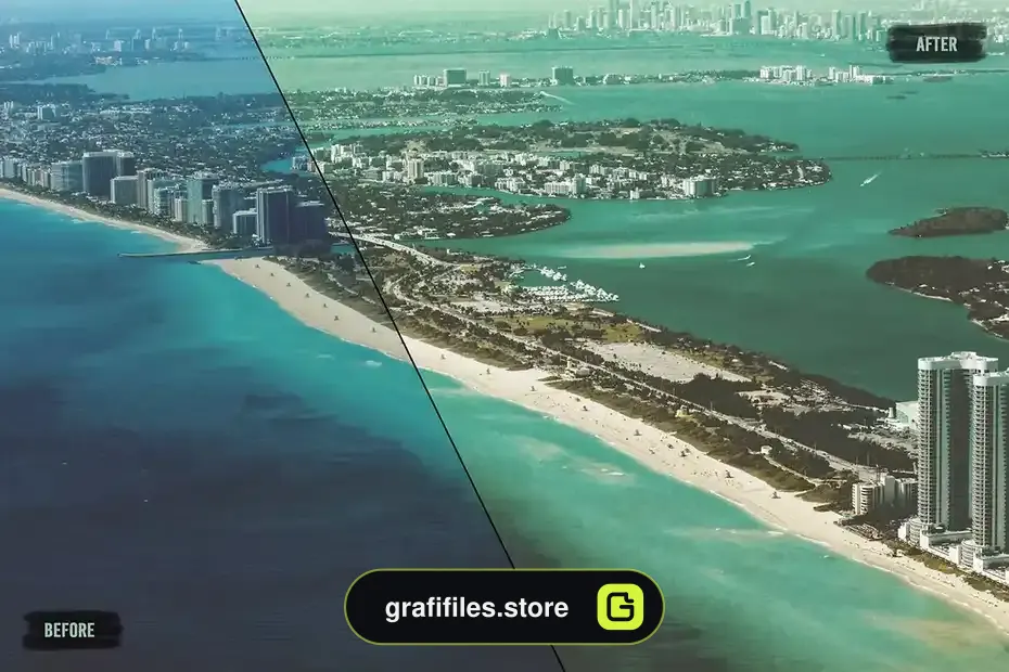 دانلود پریست رنگ میامی Miami LUTs Pack - 12 پریست رنگ میامی - 11