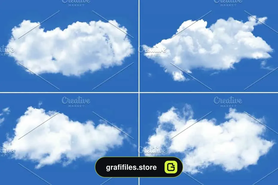 براش ابر فتوشاپ Clouds Brushes - 1