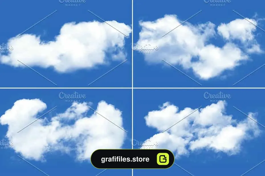 براش ابر فتوشاپ Clouds Brushes - 3