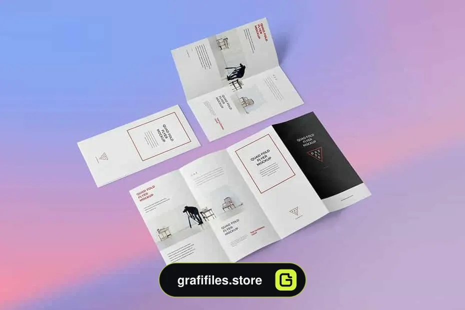 موکاپ بروشور Fold Brochure Mockups