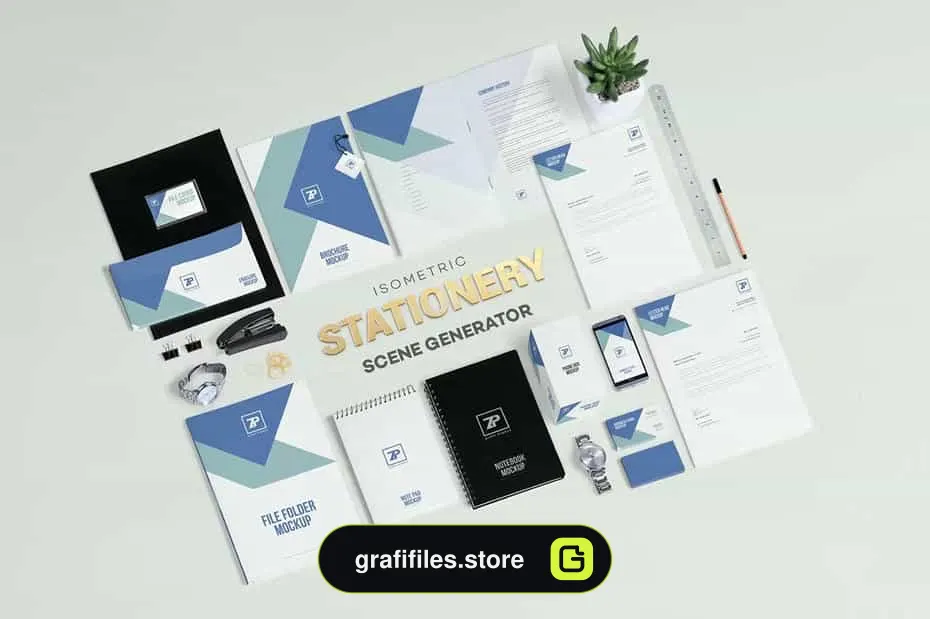 موکاپ ست اداری Stationery Mockup Scenes