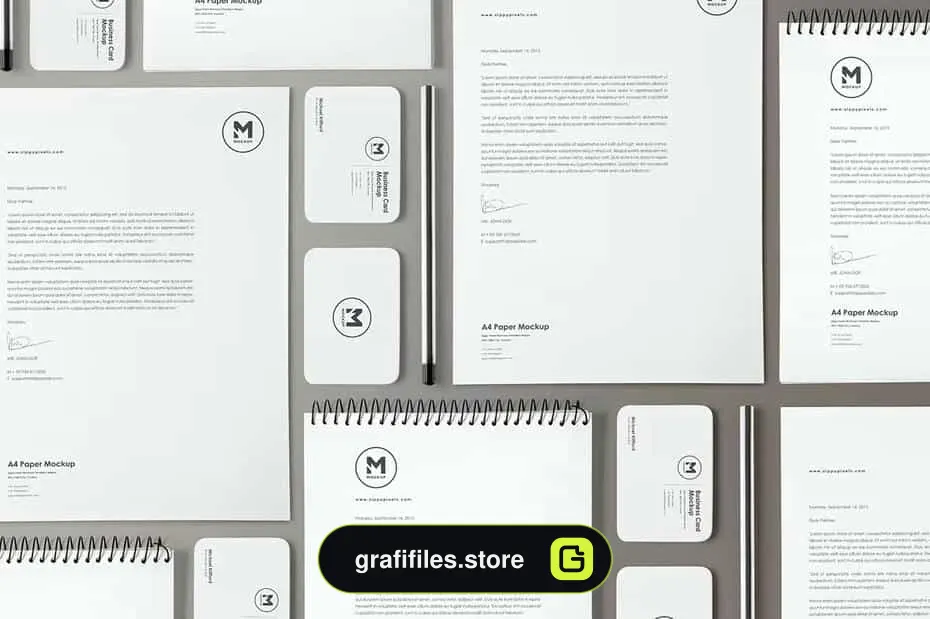 موکاپ ست اداری Stunning Stationery Mockups Set
