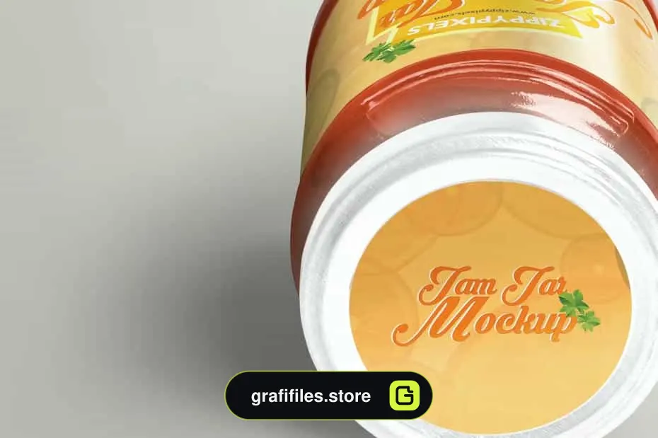 موکاپ شیشه مربا Jam Jar Mockups