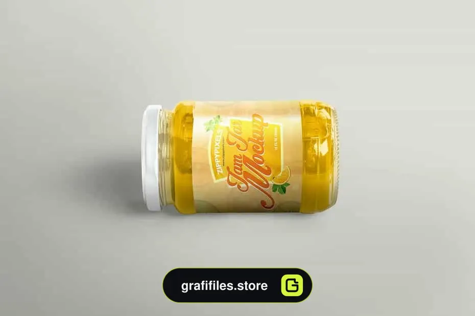 موکاپ شیشه مربا Jam Jar Mockups