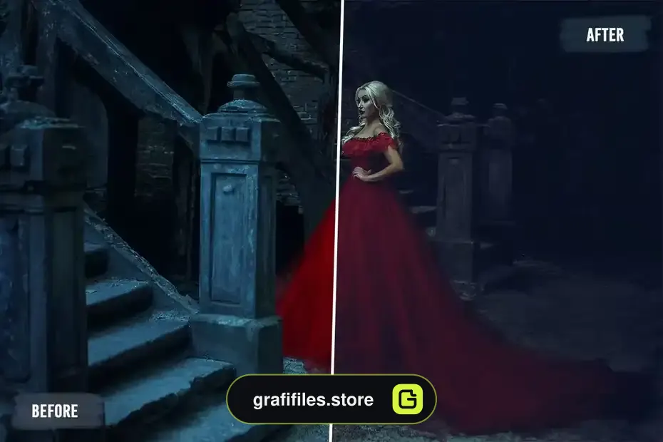 پریست اصلاح رنگ Gothic LUTs Pack - 3
