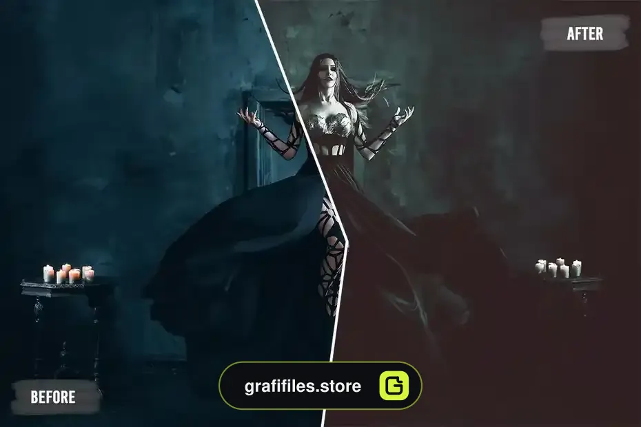 پریست اصلاح رنگ Gothic LUTs Pack - 5