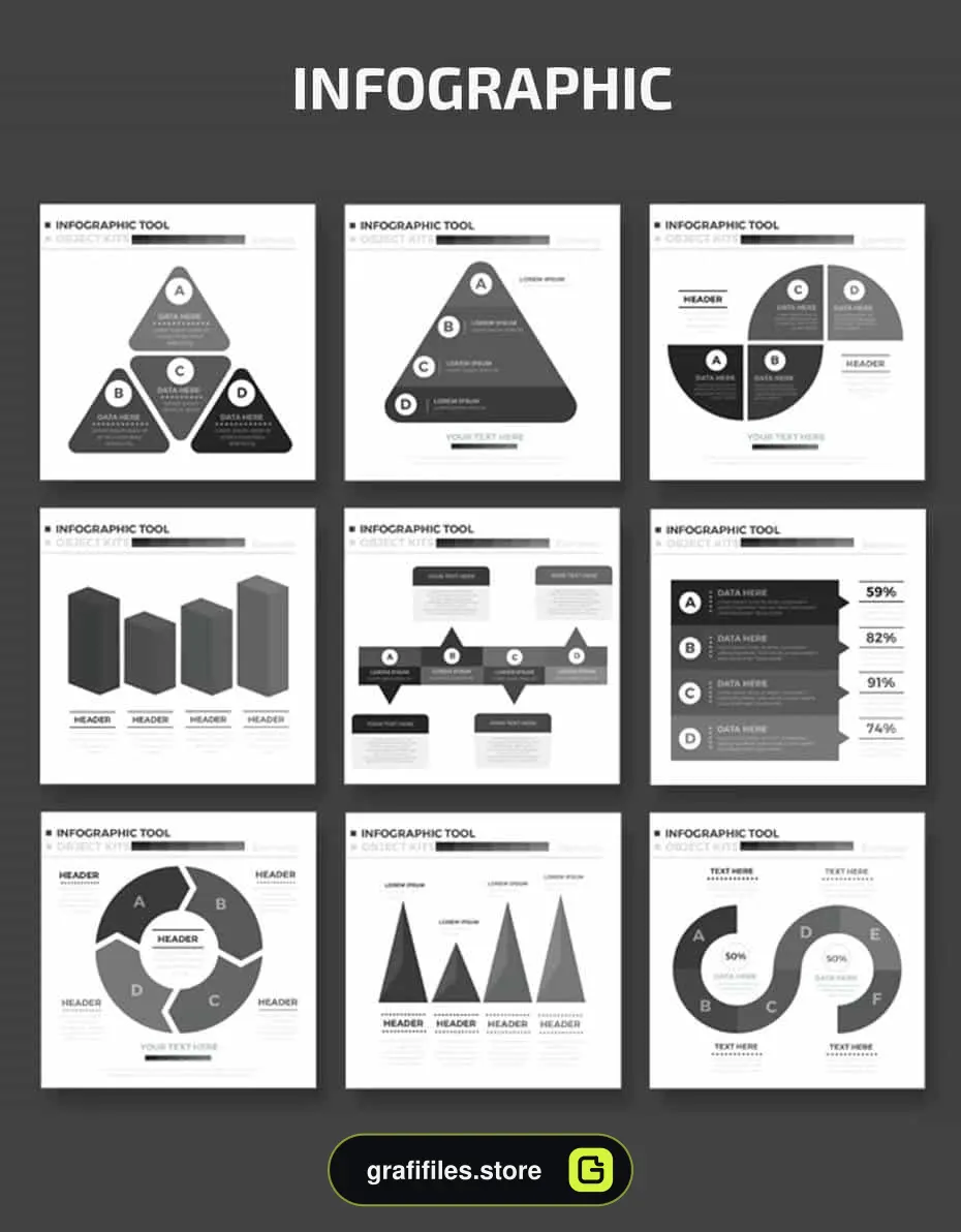 وکتور اجزای اینفوگرافیک Infographics Elements Design