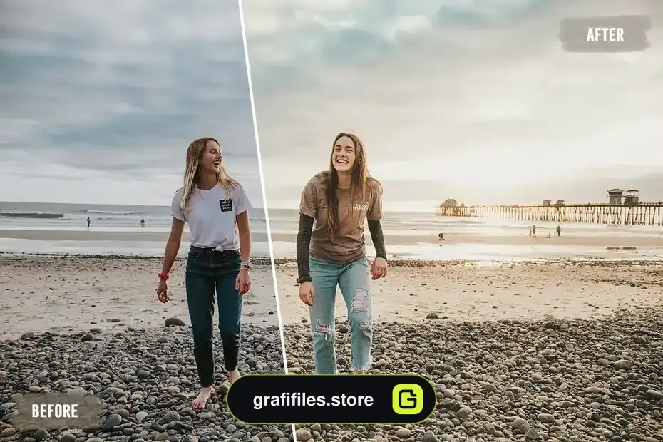 پریست اصلاح رنگ Malibu LUTs Pack - 1