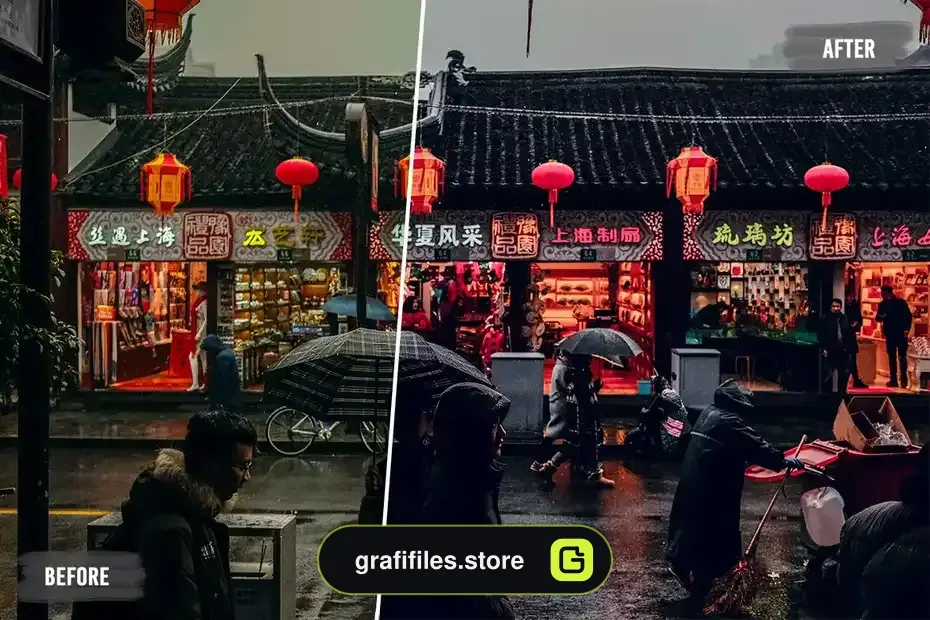پریست اصلاح رنگ Osaka LUTs Pack - 1