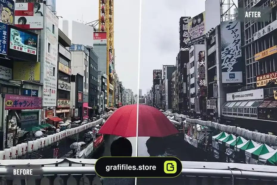 پریست اصلاح رنگ Osaka LUTs Pack - 3