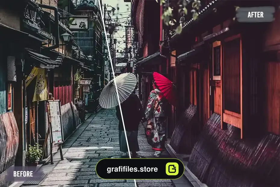 پریست اصلاح رنگ Osaka LUTs Pack - 5