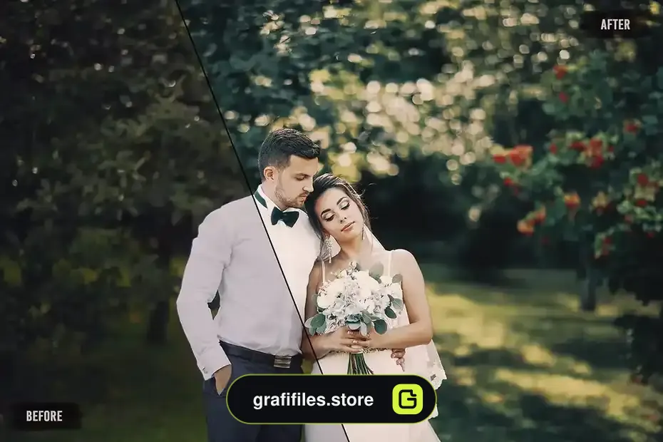 پریست رنگ عروسی Perfect Wedding LUTs Pack - 11