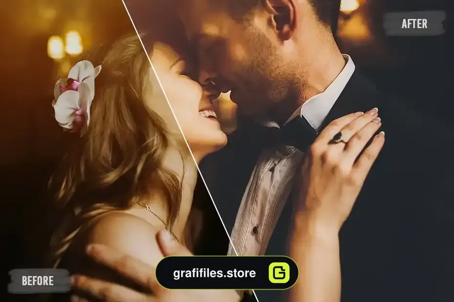 پریست رنگ عروسی Premium Wedding LUTs Pack - 1