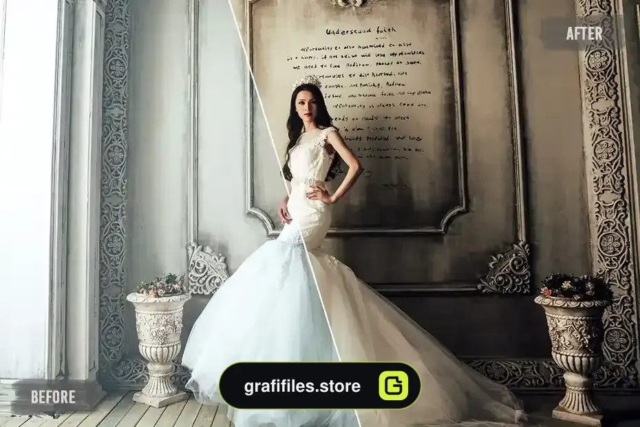 پریست رنگ عروسی Premium Wedding LUTs Pack - 7