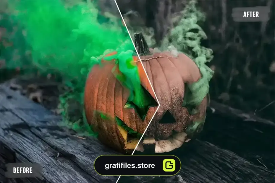 پریست اصلاح رنگ Pumpkin LUTs and Presets Pack - 1