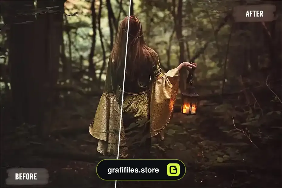 پریست رنگ جنگل Woodland LUTs and Presets Pack - 1