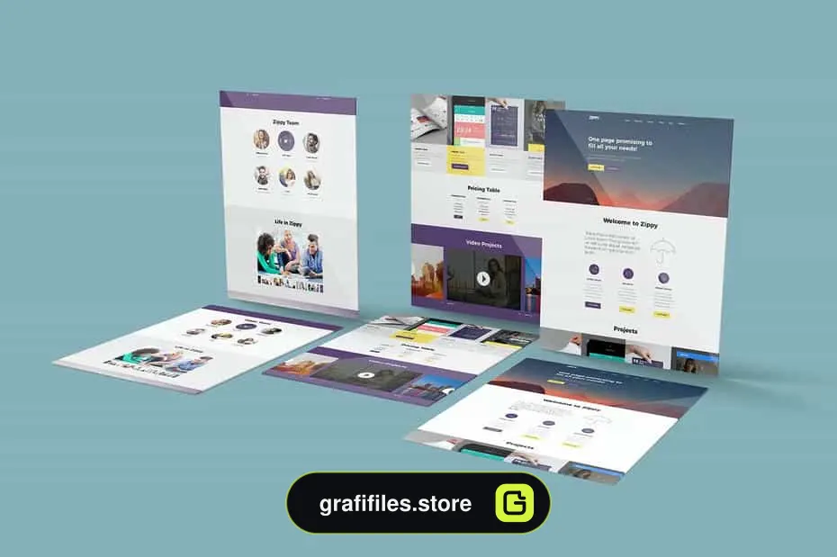 موکاپ قالب وب سایت