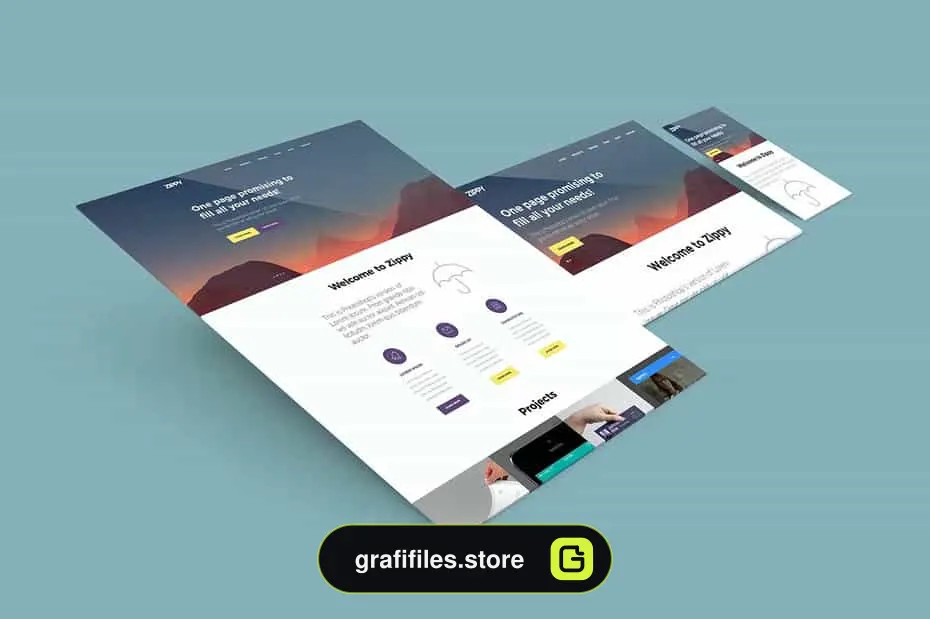 موکاپ قالب وب سایت - 9